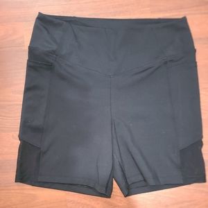 PINK bike shorts with mesh black size large